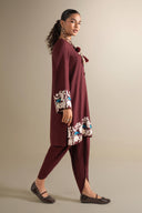 2 Pc Embroidered Rib Karandi Suit