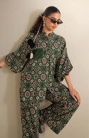 2 Pc Printed Twill Suit