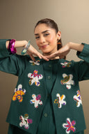 3 Pc Embroidered Khaddar Suit