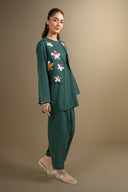 3 Pc Embroidered Khaddar Suit
