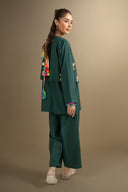 3 Pc Embroidered Khaddar Suit