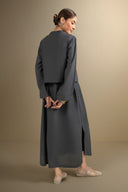 2 Pc Embroidered Twill Suit
