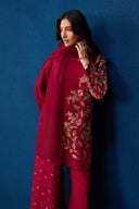 3 Pc Embroidered Crepe Suit