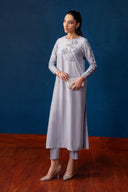 2 Pc Embellished Raw Silk Suit