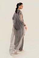 3 Pc Embellished Raw Silk Suit