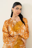 2 Pc Printed Chamois Silk Suit