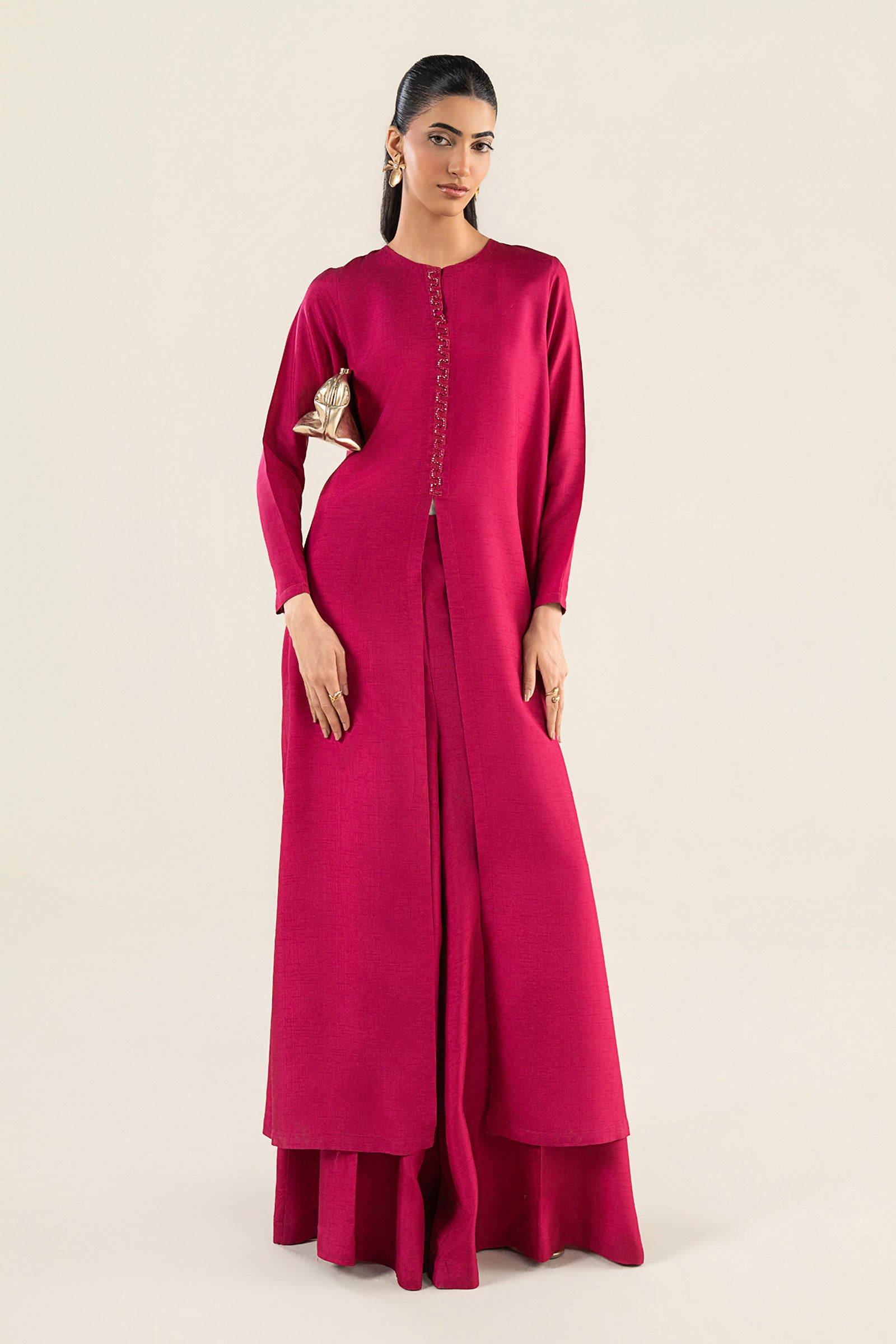 2 Pc Dyed Raw Silk Suit – m/basics by Maria.B. (PK)