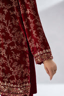 3 Pc Embellished Velvet Suit