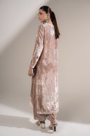 2 Pc Embellished Velvet Suit