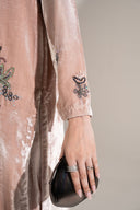 2 Pc Embellished Velvet Suit