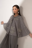 3 Pc Embellished Raw Silk Suit