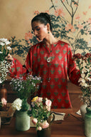 2 Pc Printed Poly Satin Silk Suit
