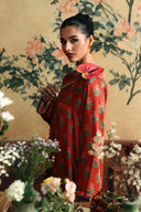 2 Pc Printed Poly Satin Silk Suit