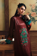 2 Pc Embellished Satin Silk Suit