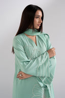 3 Pc Embellished Crepe Suit