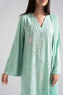 3 Pc Embellished Crepe Suit