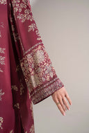 2 Pc Embellished Satin Silk Suit