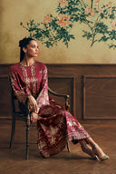 2 Pc Embellished Poly Satin Silk Suit