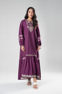 Embroidered Textured Frock
