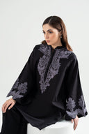Embroidered Crosshatch Slub Shirt