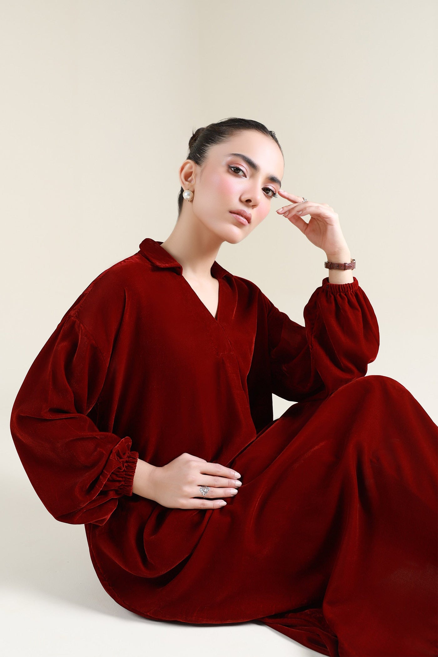 Dyed Velvet Shirt