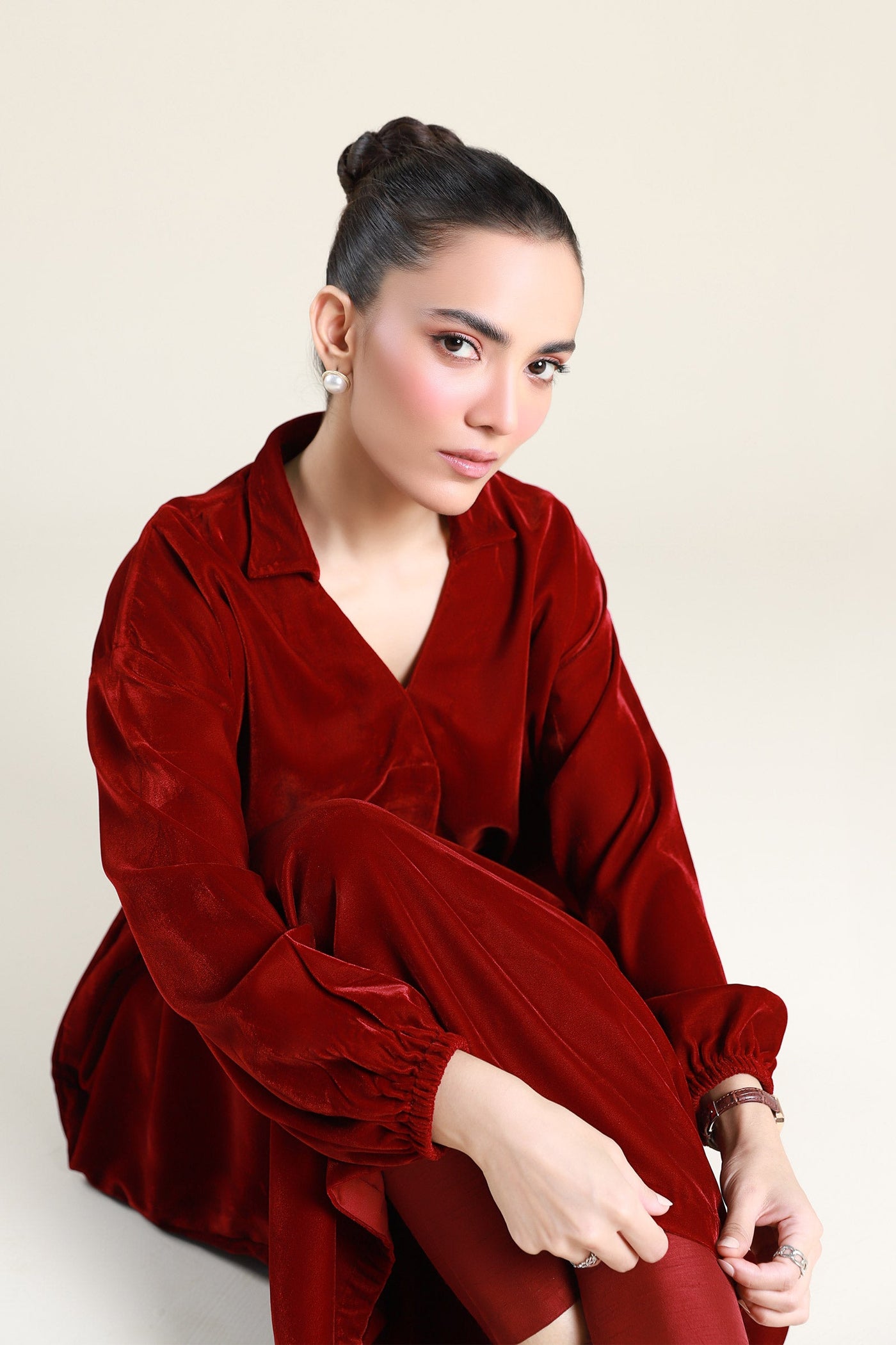 Dyed Velvet Shirt