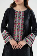 2 Pc Embroidered Textured Suit