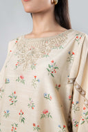 3 Pc Printed Slub Suit