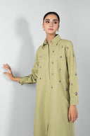 Embroidered Crosshatch Slub Tunic