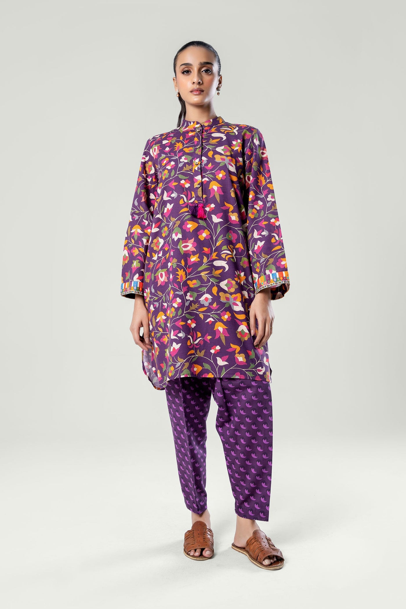 2 Pc Printed Khaddar Suit