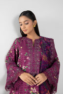 3 Pc Printed Textured Suit