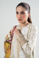 3 Pc Printed Textured Suit