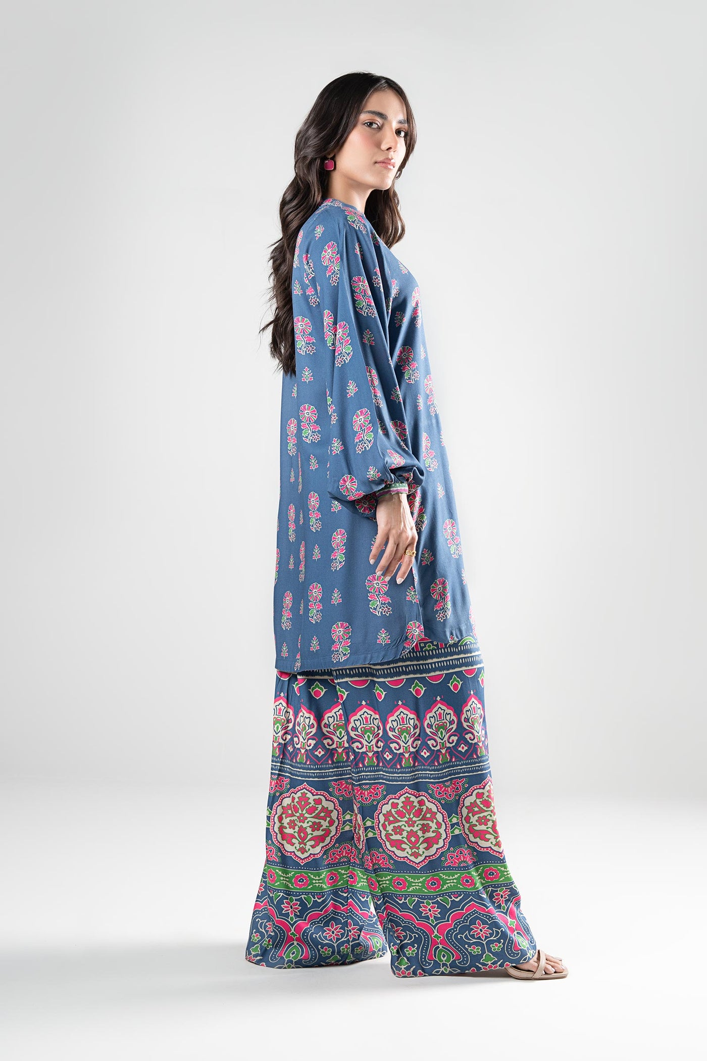 2 Pc Printed Twill Suit