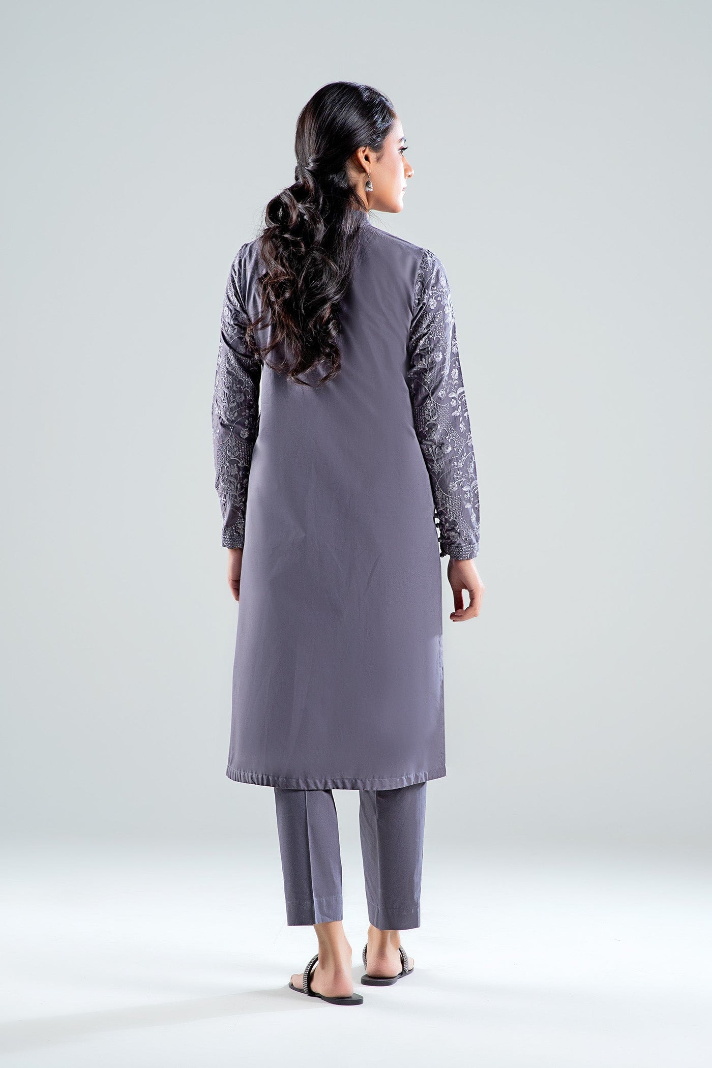 2 Pc Embroidered Cambric Suit
