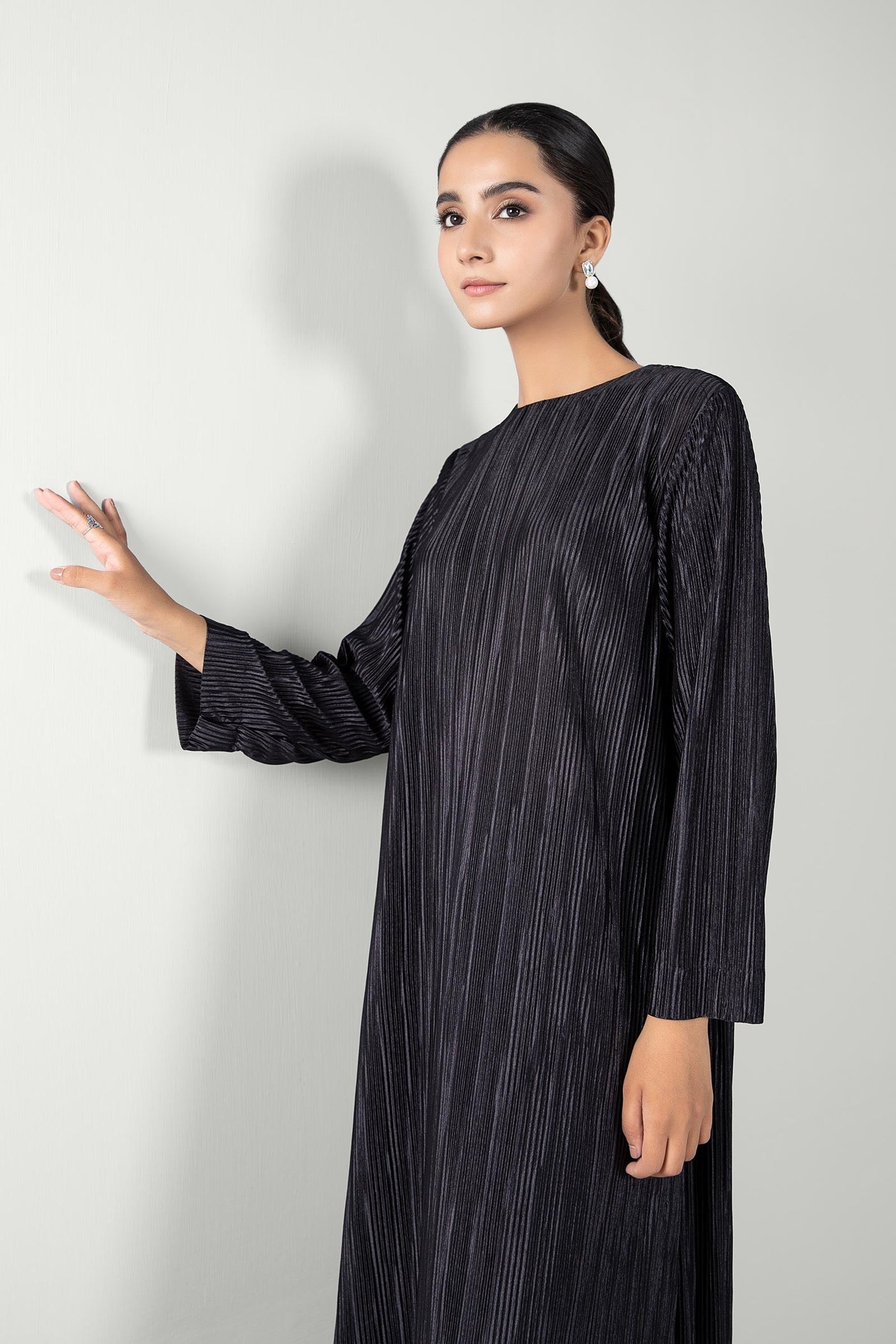 2 Pc Solid Satin Silk Suit