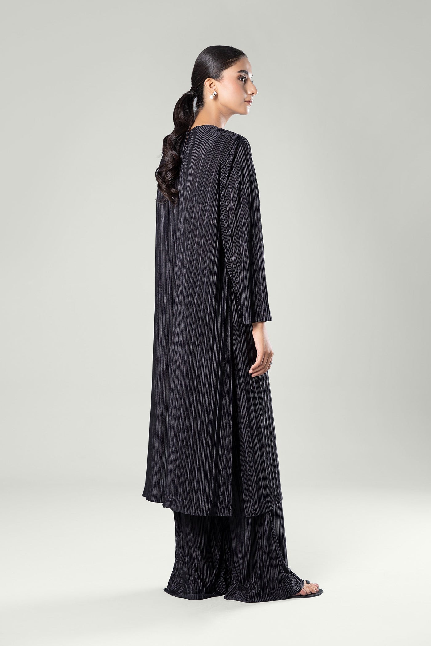 2 Pc Solid Satin Silk Suit