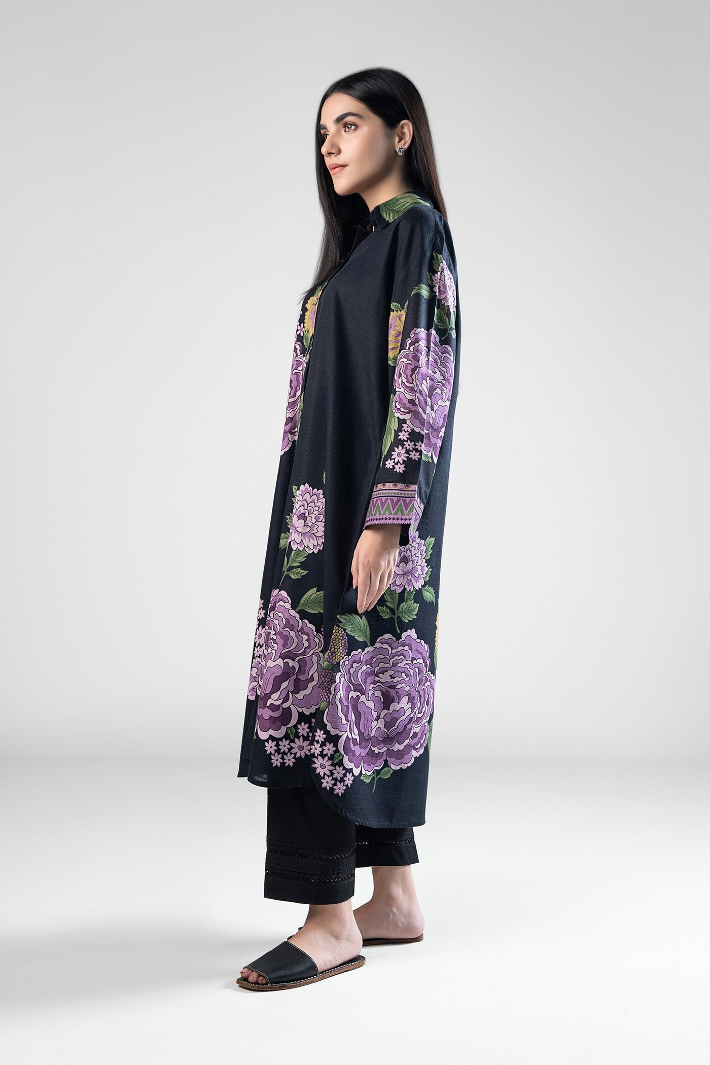 Printed Khaddar Shirt