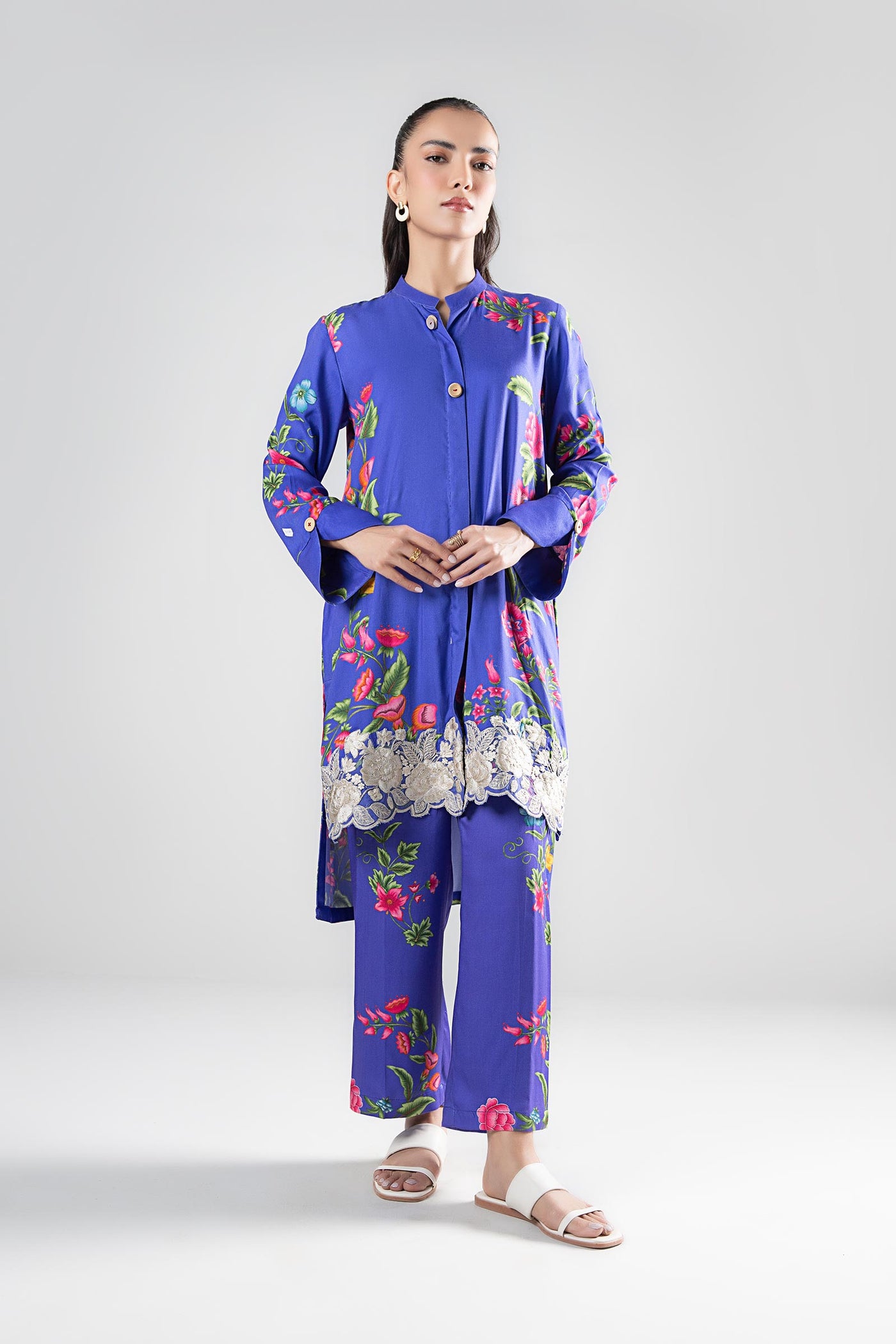 2 Pc Printed Cambric Suit