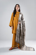3 Pc Embroidered Khaddar Suit