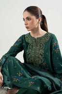 3 Pc Embroidered Karandi Suit
