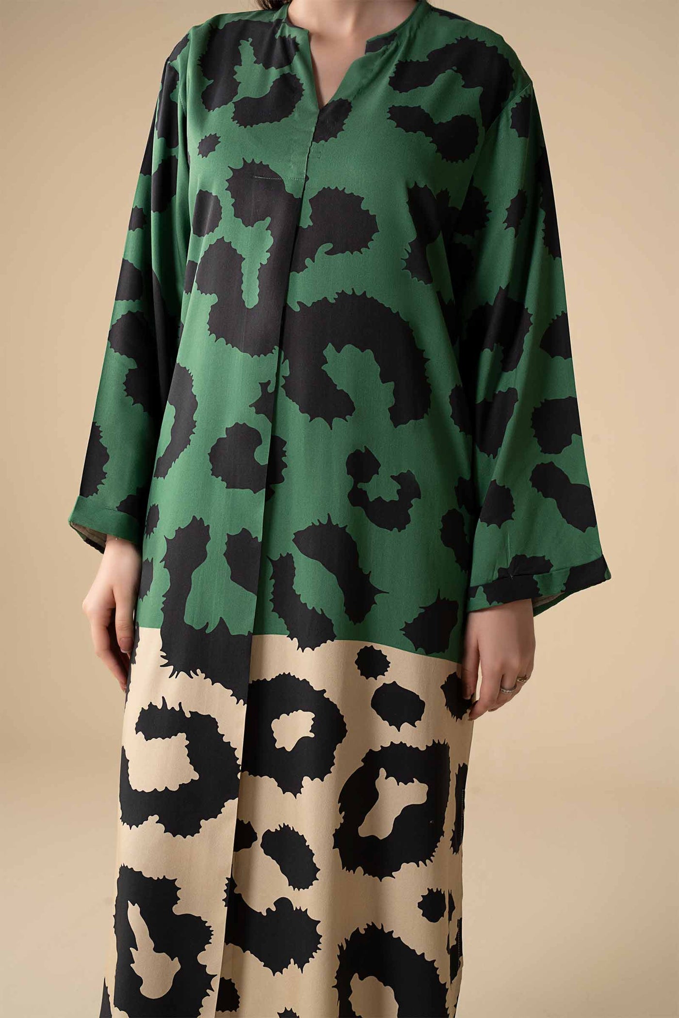 2 Pc Printed Twill Suit