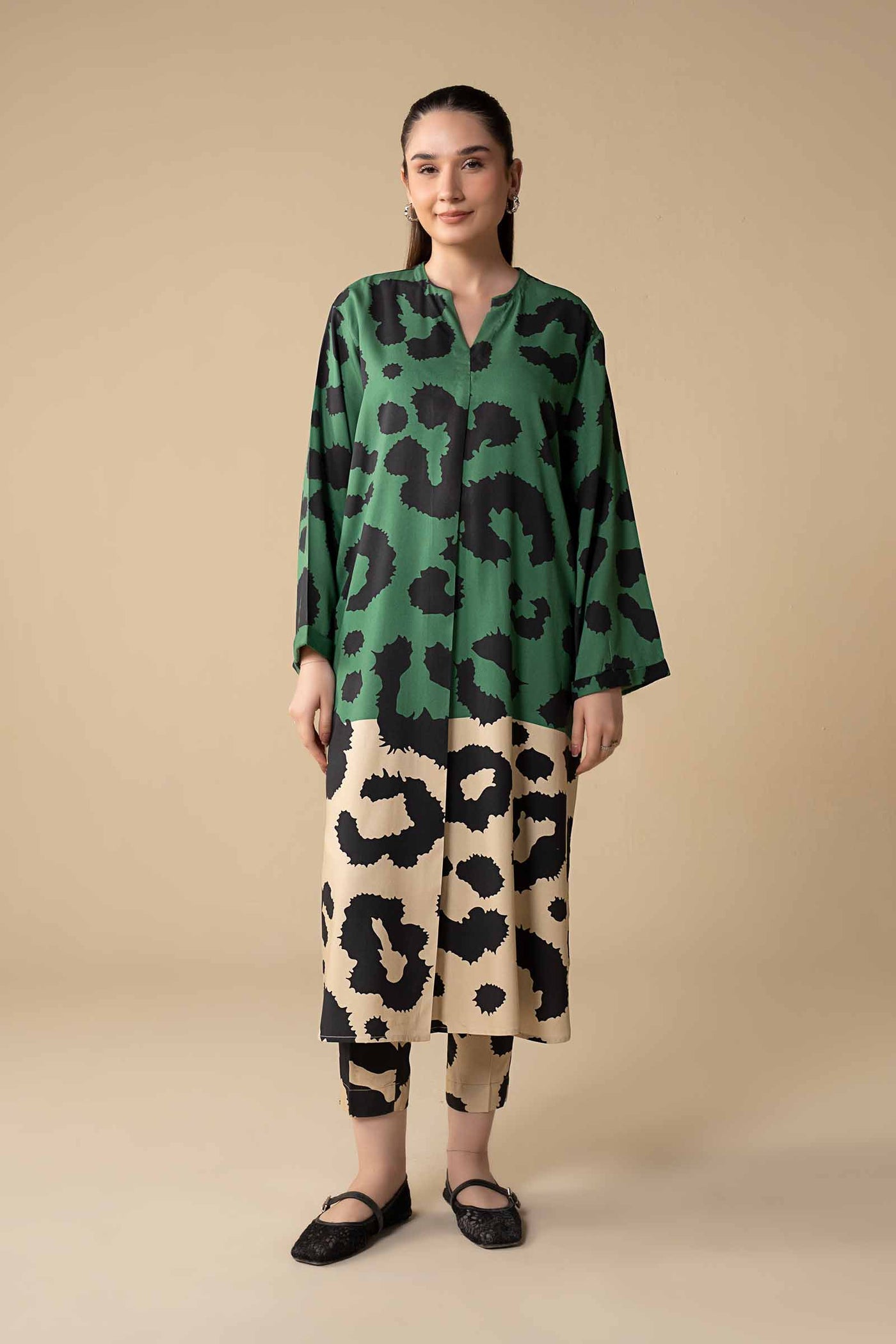 2 Pc Printed Twill Suit