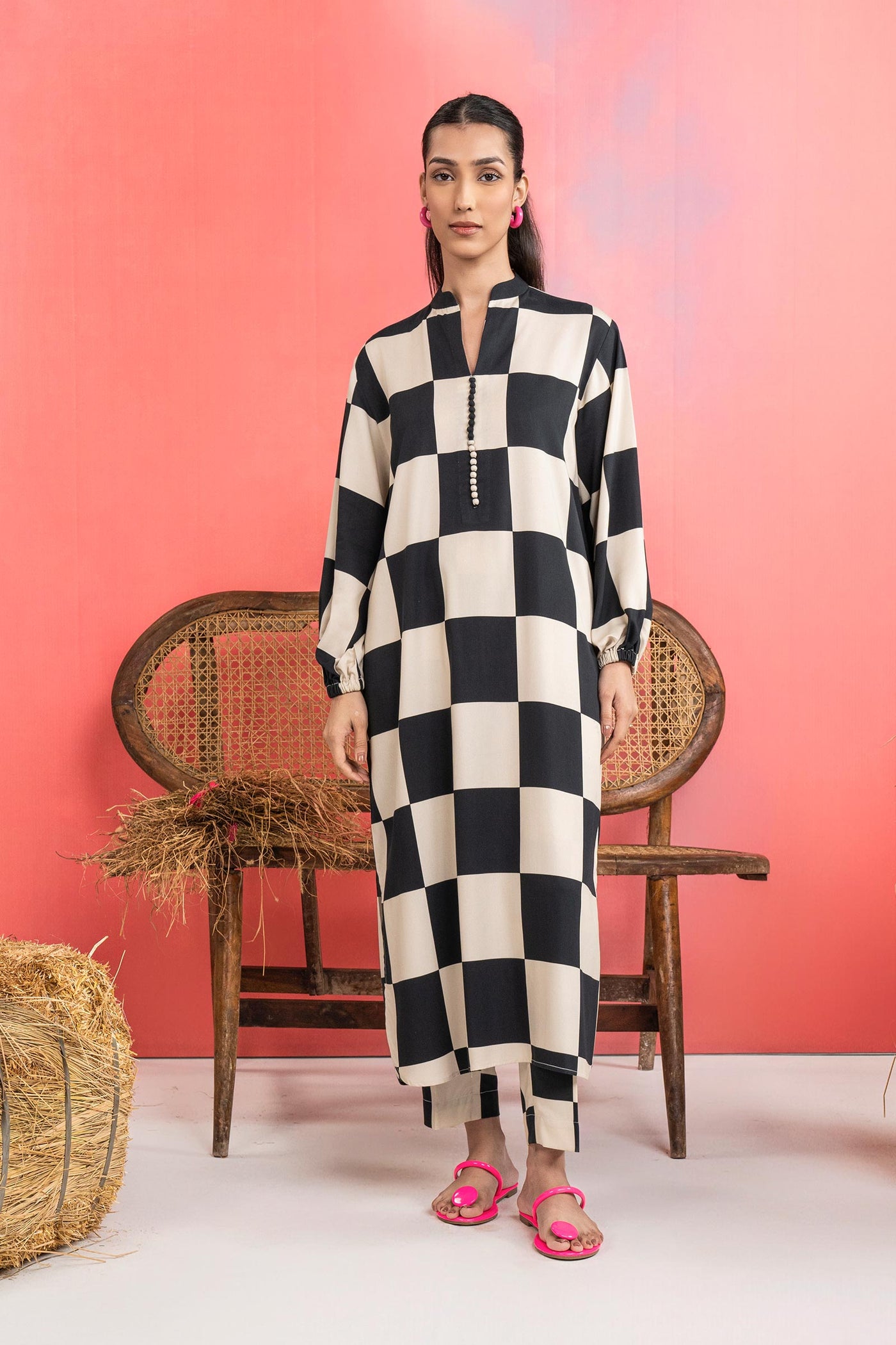 2 Pc Printed Twill Suit