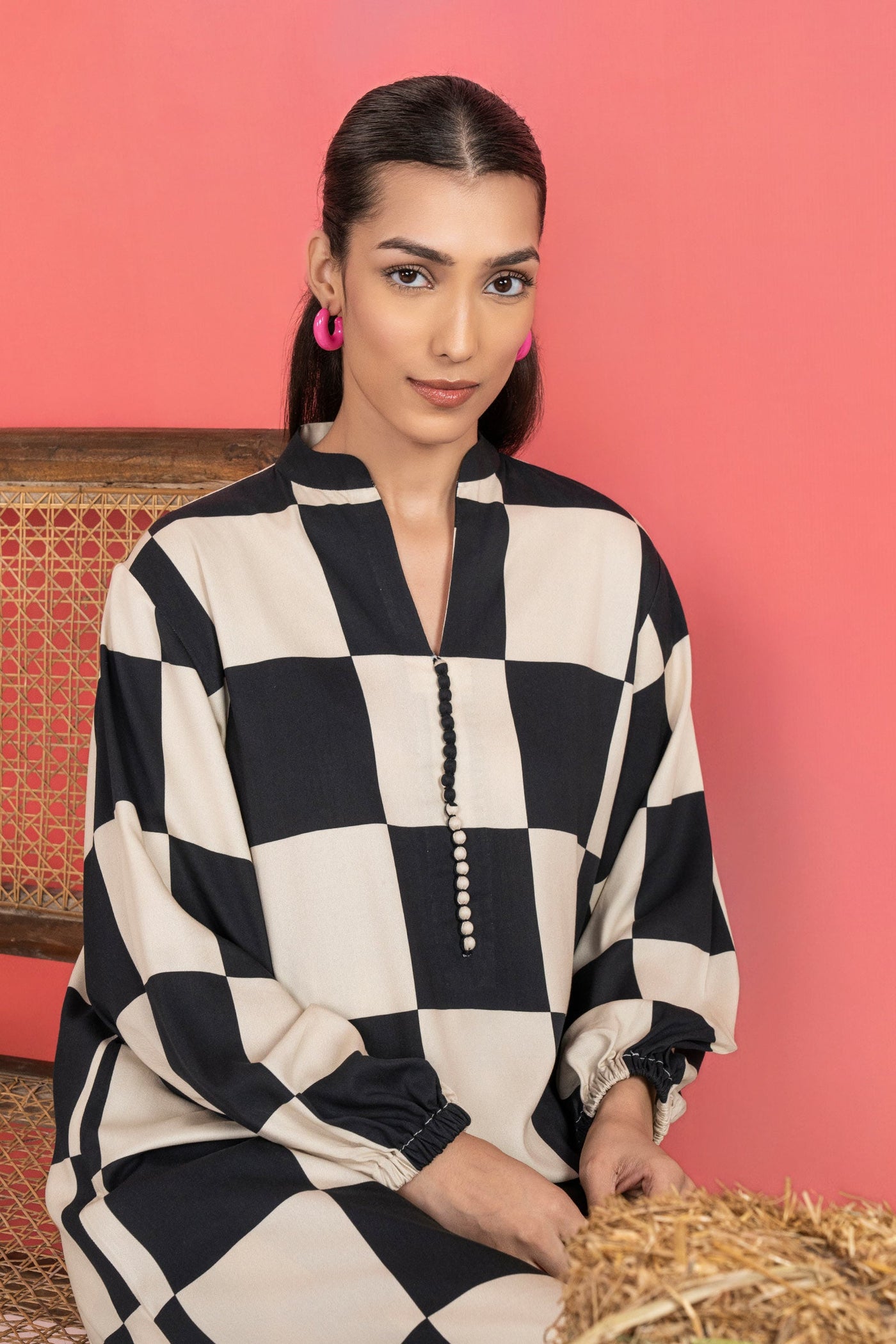 2 Pc Printed Twill Suit