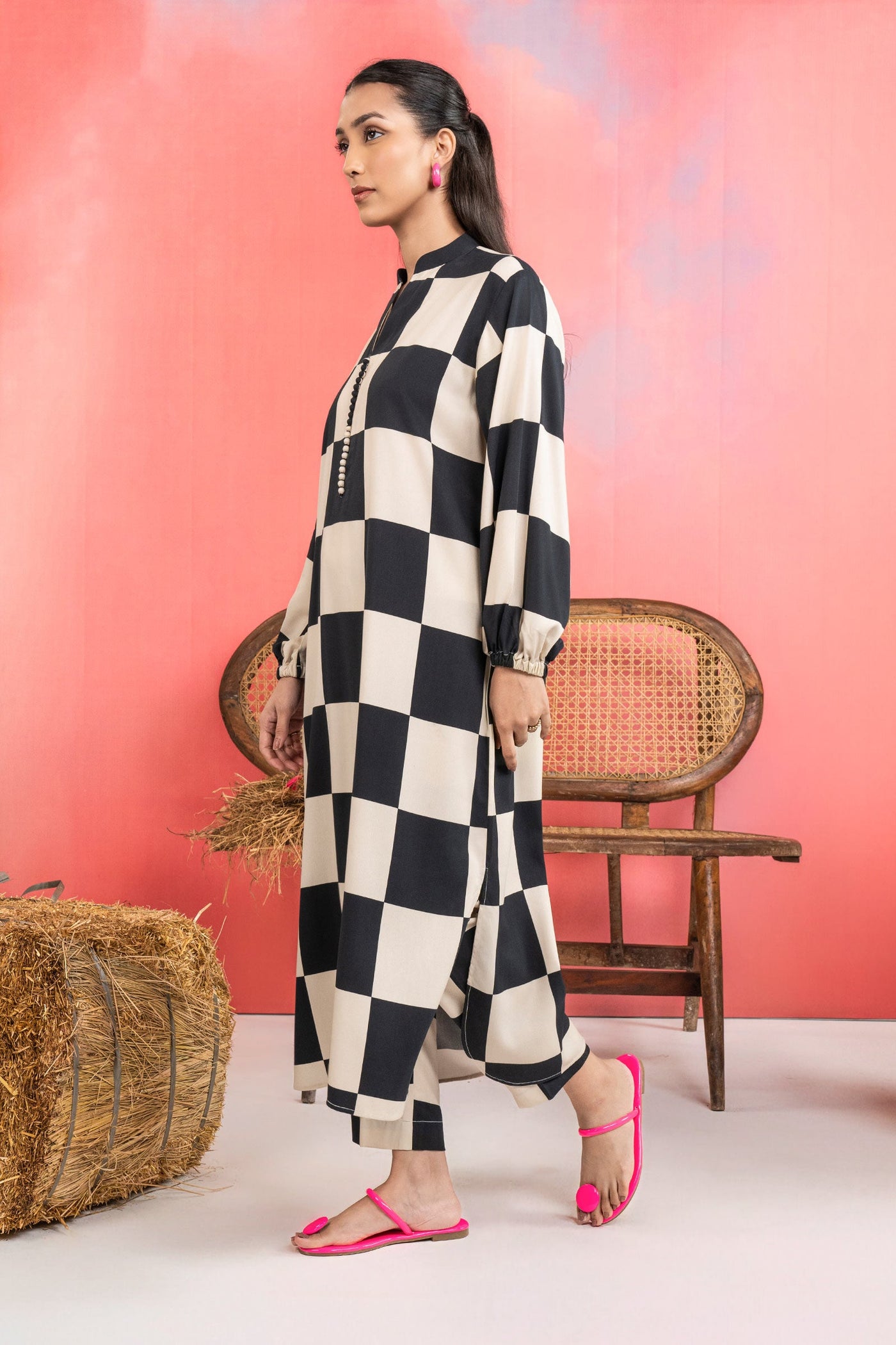 2 Pc Printed Twill Suit