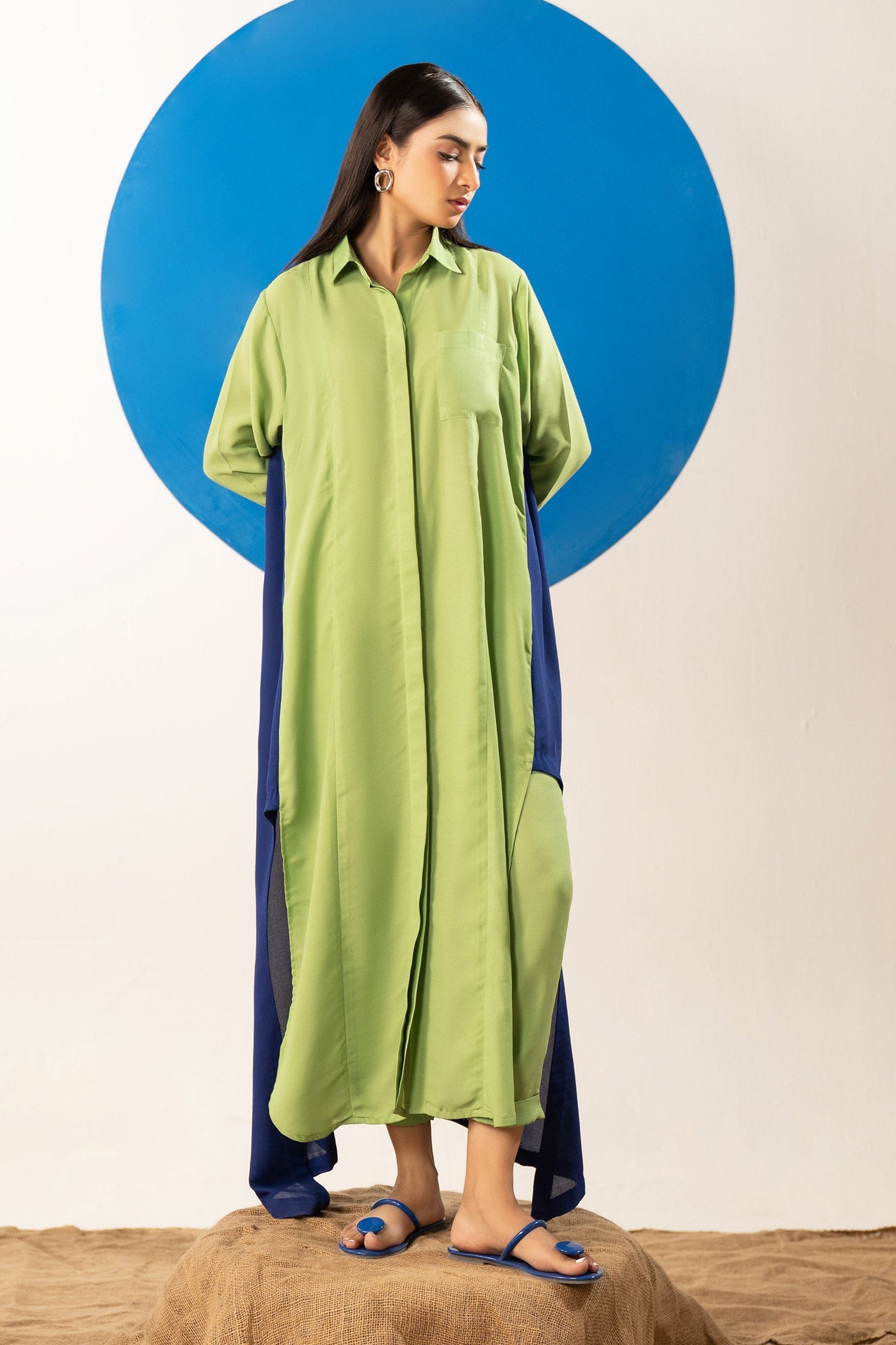 2 Pc Dyed Georgette Suit