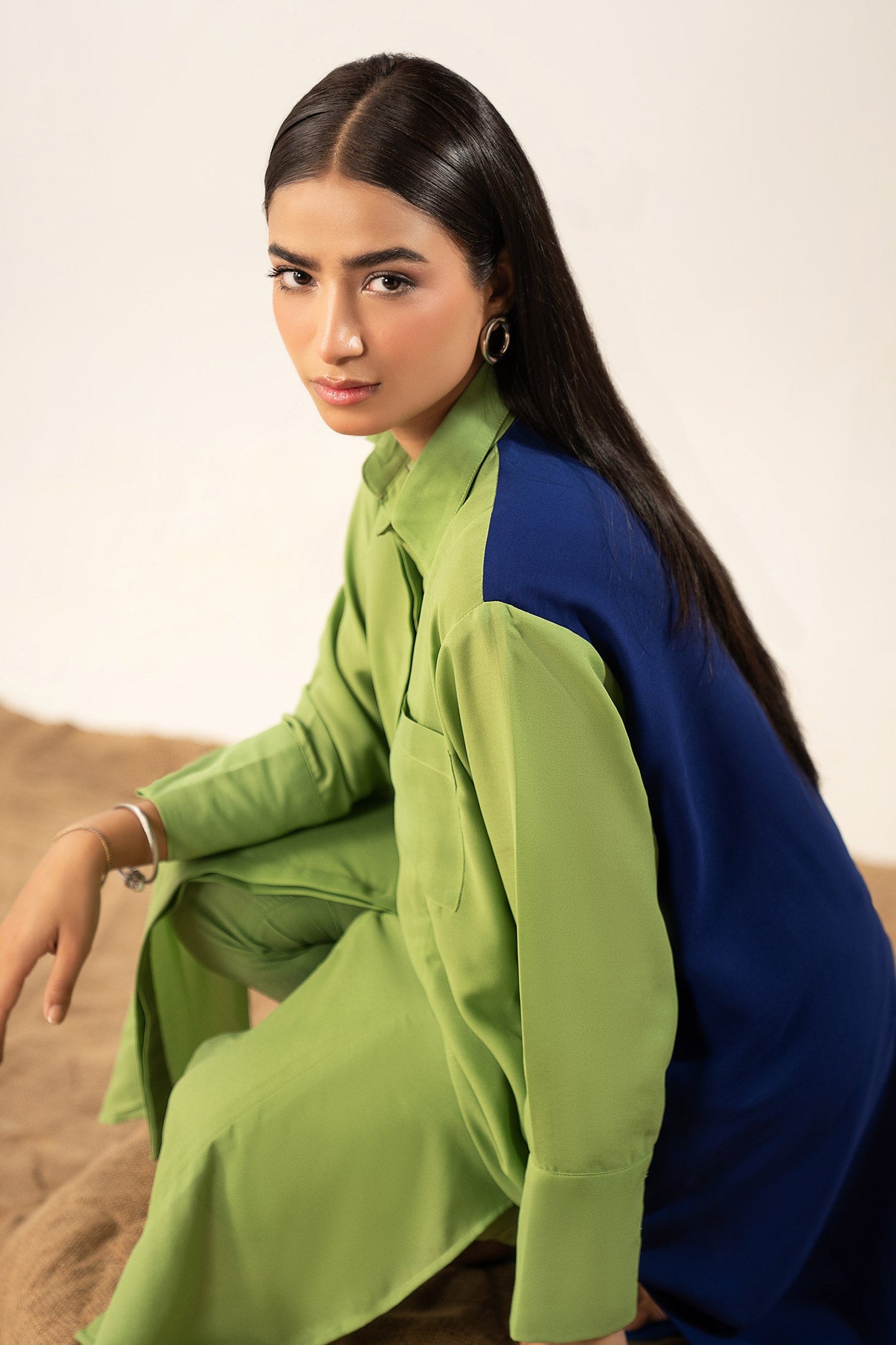 2 Pc Dyed Georgette Suit