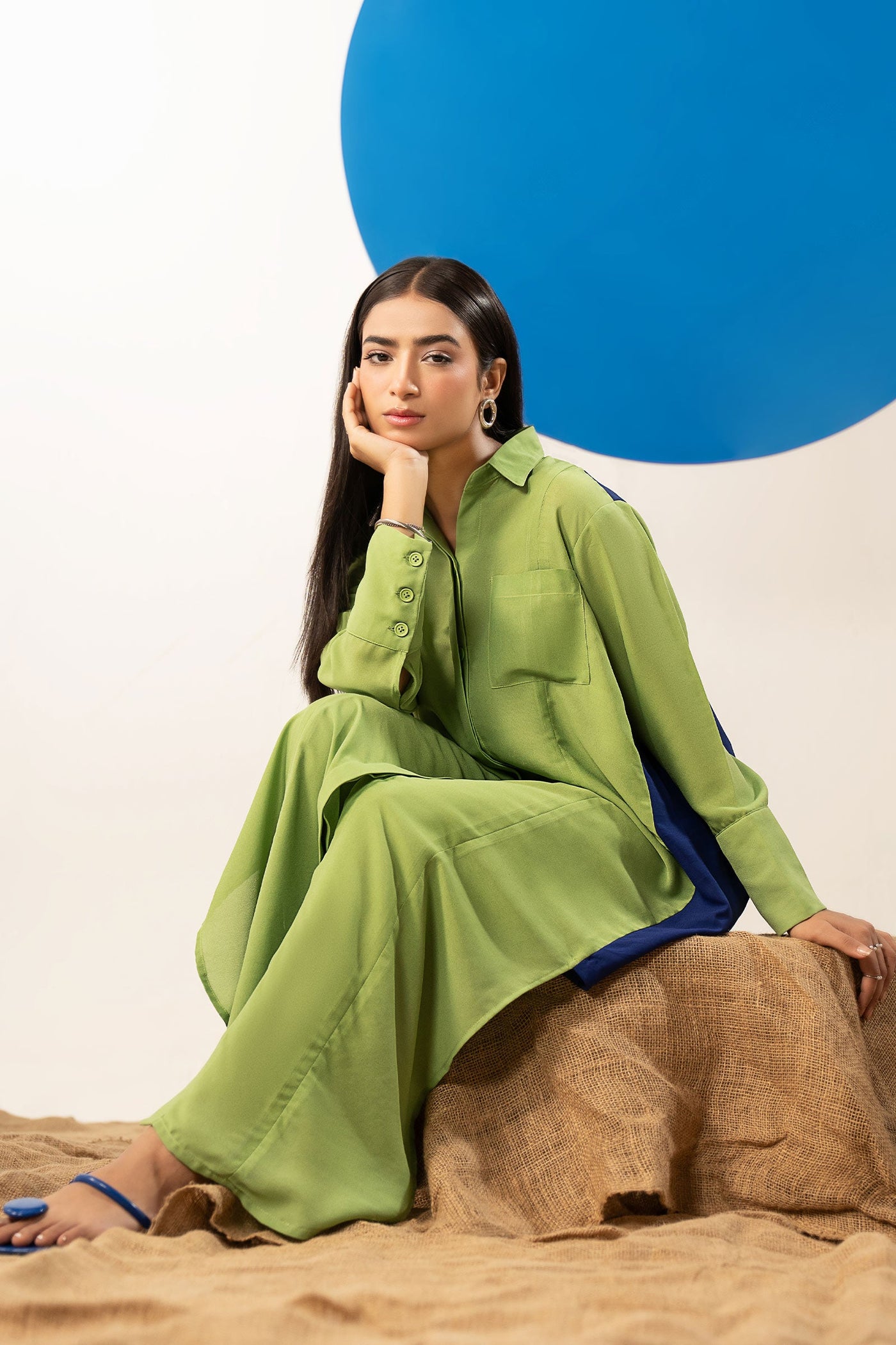 2 Pc Dyed Georgette Suit