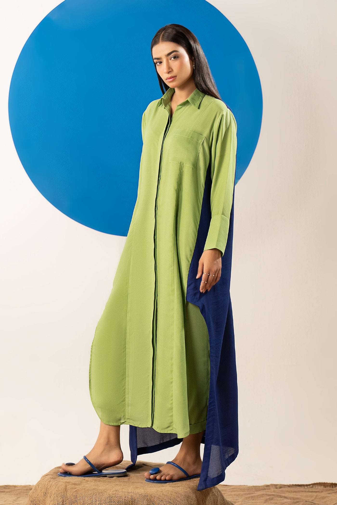 2 Pc Dyed Georgette Suit