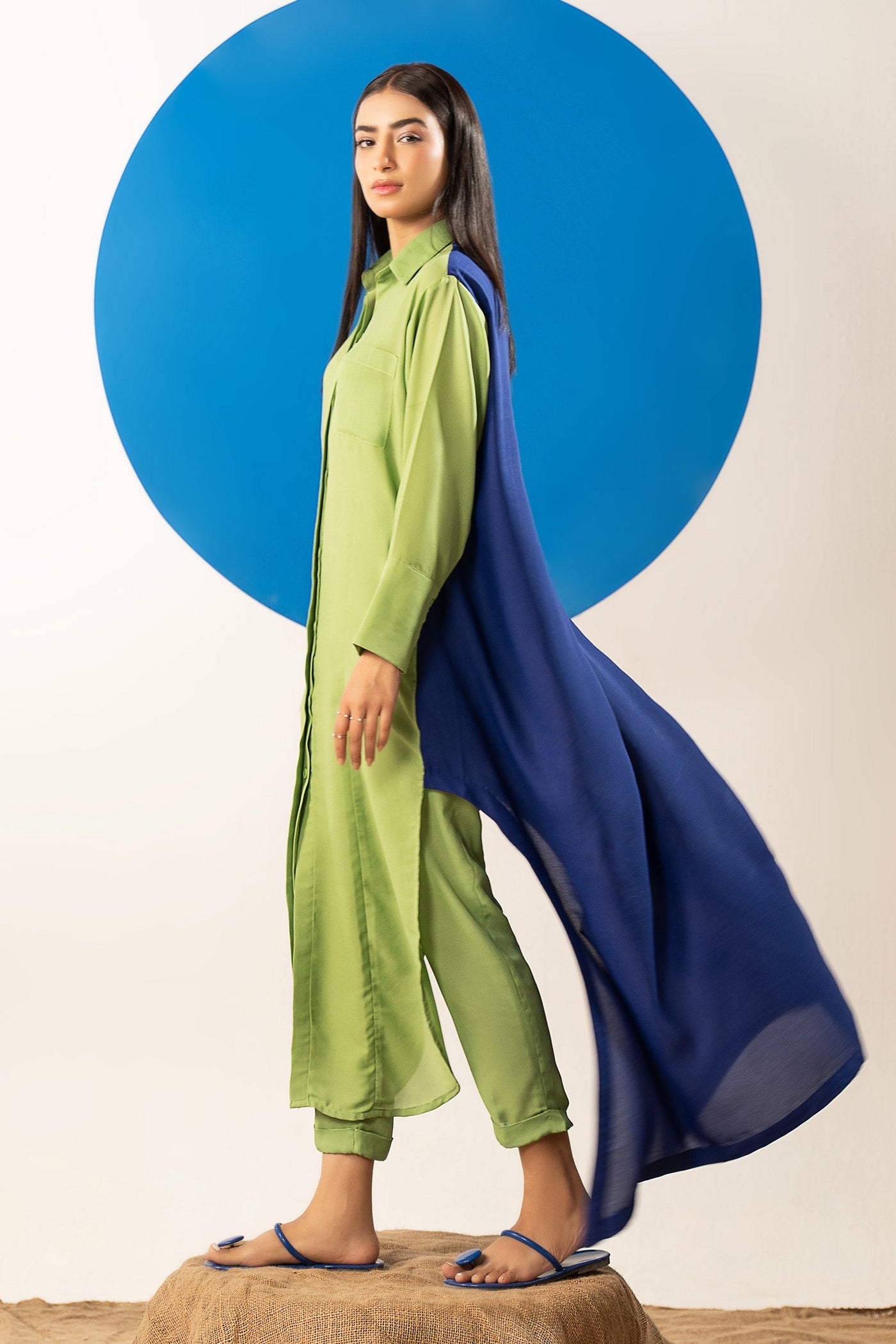 2 Pc Dyed Georgette Suit